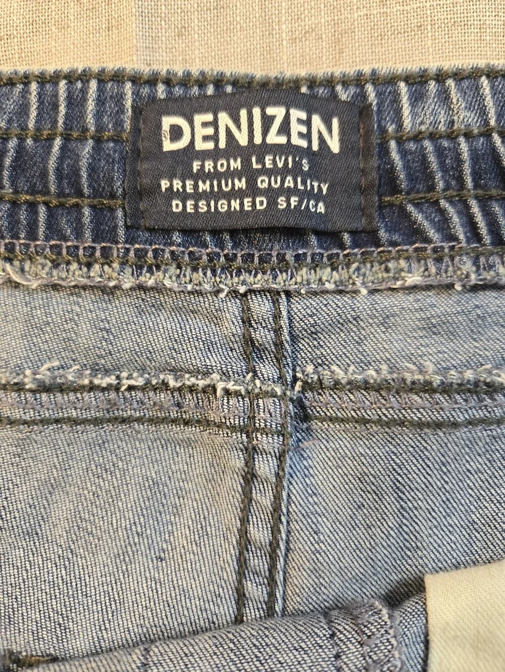 DENIZEN From Levis Boys Size 16 Light Wash Denim Drawstring Jogger Pants